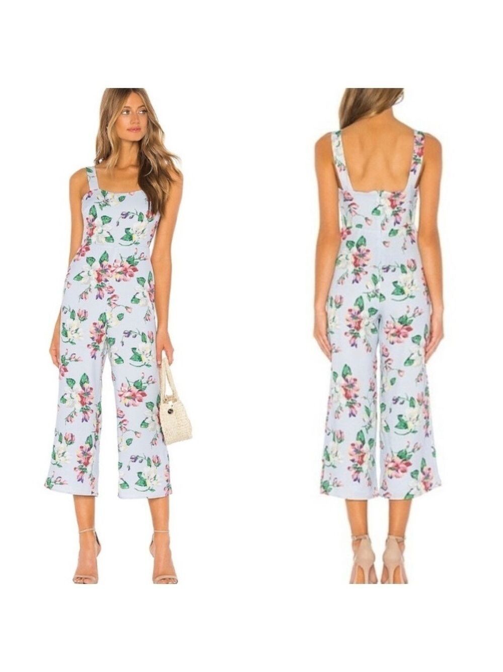 Majorelle Haven Floral Jumpsuit in Blue Paradise